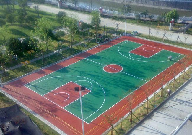 室外硅PU籃球場